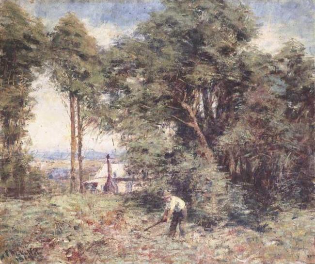 Frederick Mccubbin Labouring in the Bush Norge oil painting art